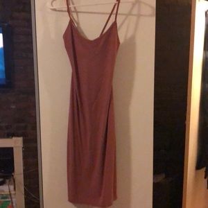 Fashion Nova Faux Suede mauve dress